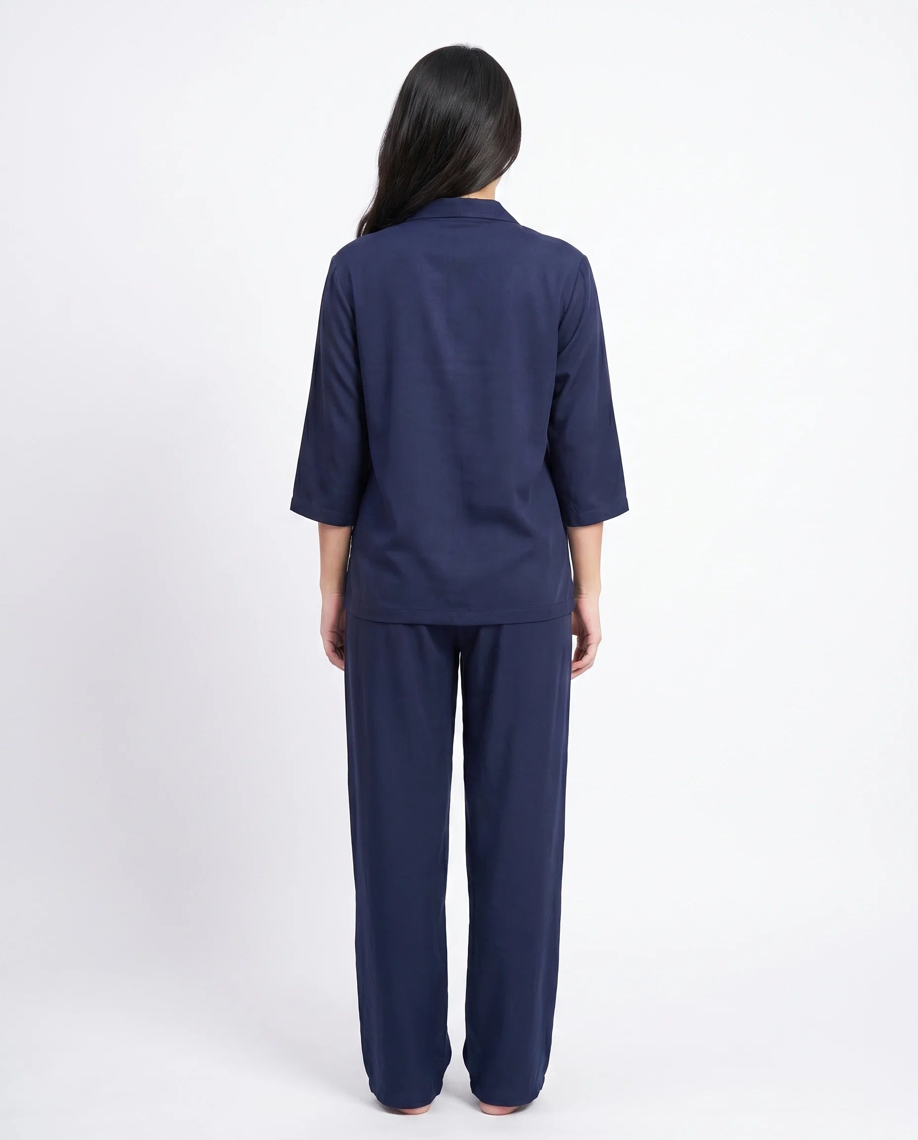 Sajiero Summer Loungewear Set Softco Navy Blue