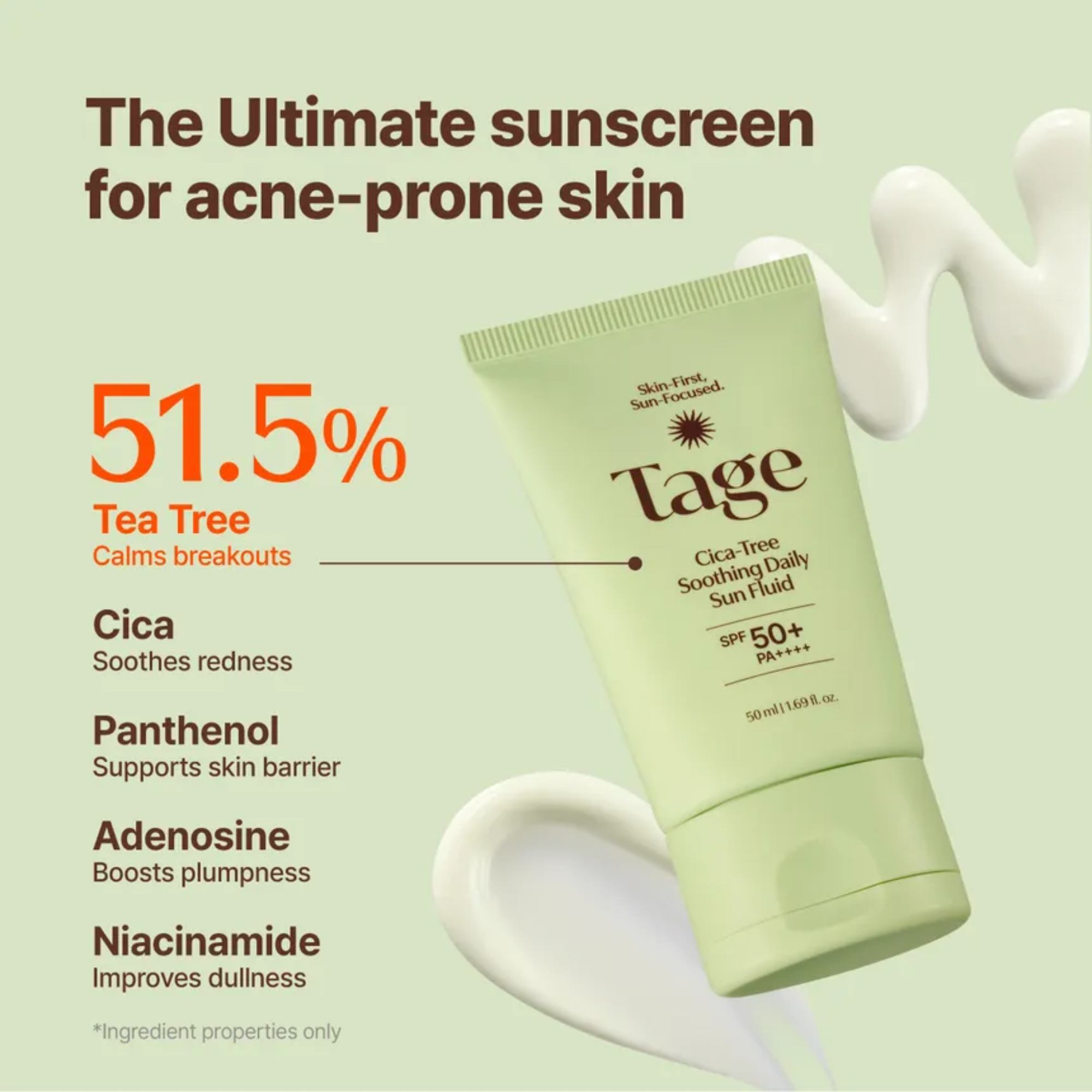 Tage Cica-Tree Soothing Daily Sun Fluid SPF50+ PA++++