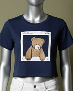 Loom Pakistan Teddy Crop Top Navy Blue