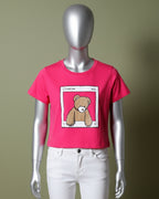 Loom Pakistan Teddy Crop Top Pink