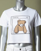 Loom Pakistan Teddy Crop Top White