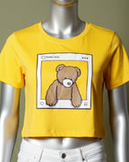Loom Pakistan Teddy Crop Top Yellow