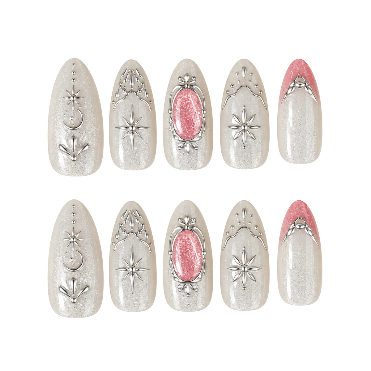TheBlingFit Chrome Couture Nails