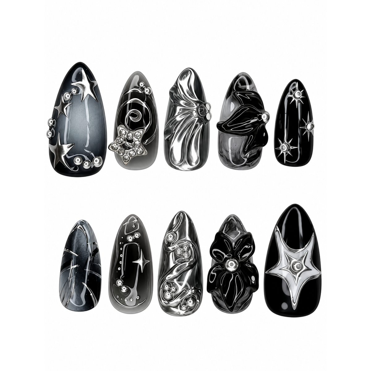 TheBlingFit Midnight Muse Nails