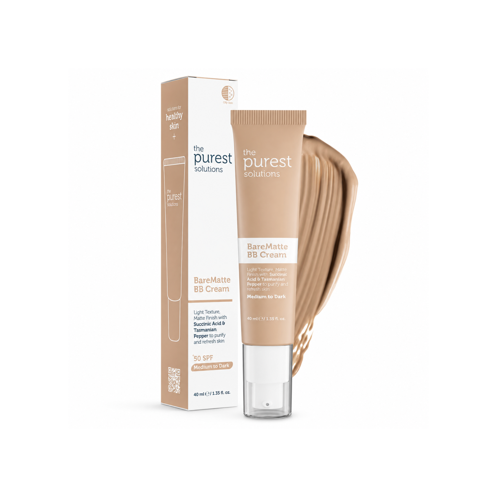 The Purest Solutions Bare Matte BB Cream SPF 50+ 40ml