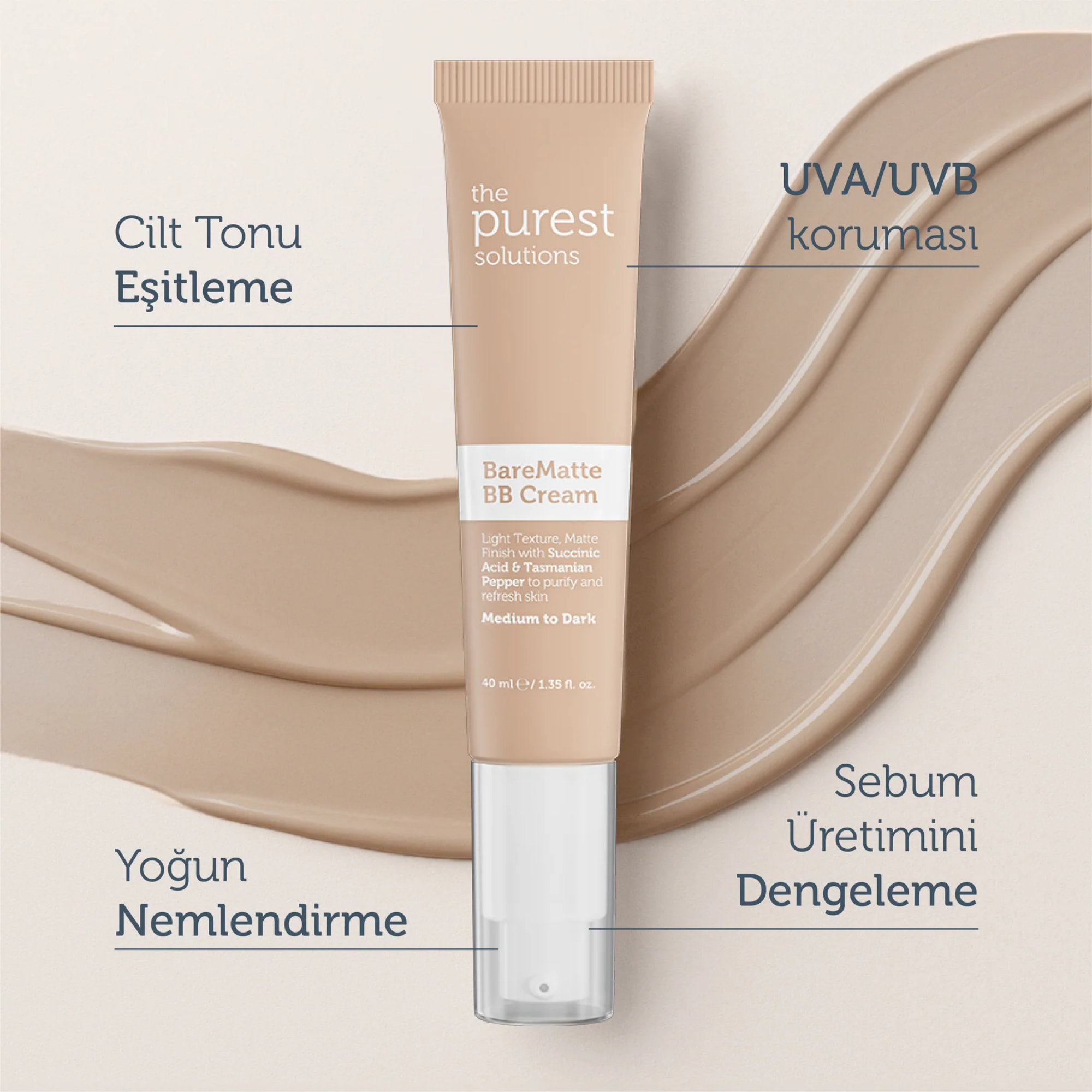 The Purest Solutions Bare Matte BB Cream SPF 50+ 40ml