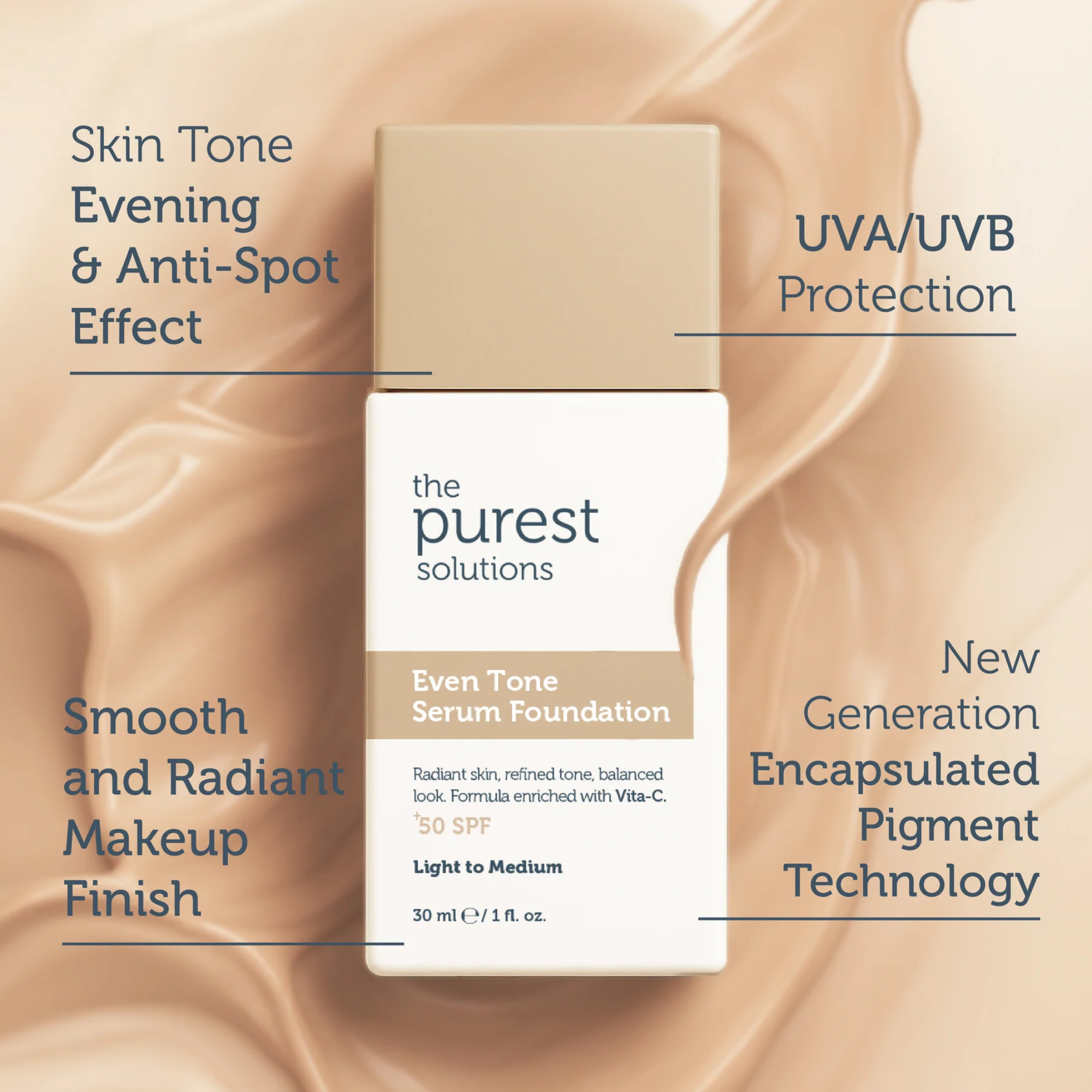 The Purest Solutions Even Tone Serum Foundation SPF 50+ 30ml