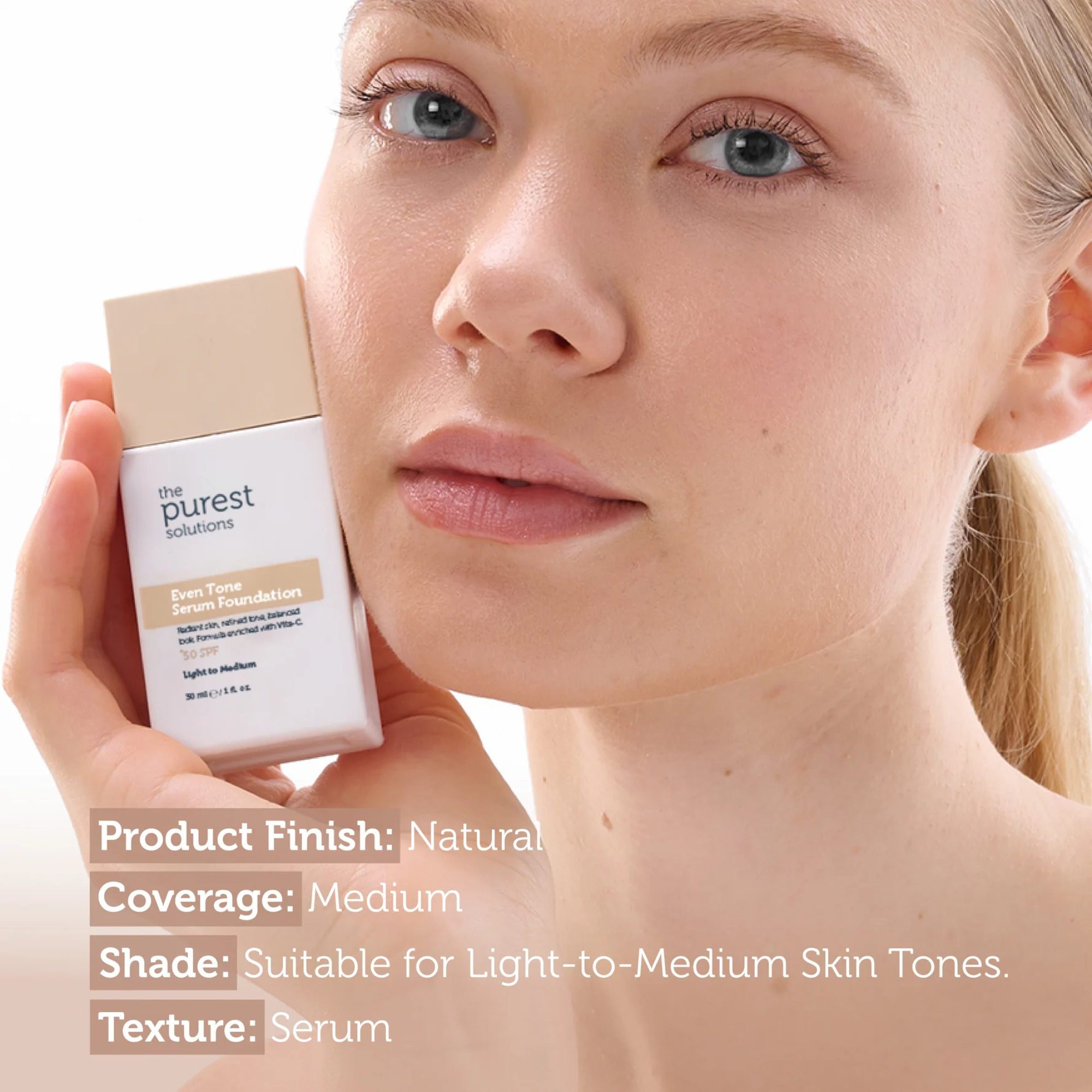 The Purest Solutions Even Tone Serum Foundation SPF 50+ 30ml