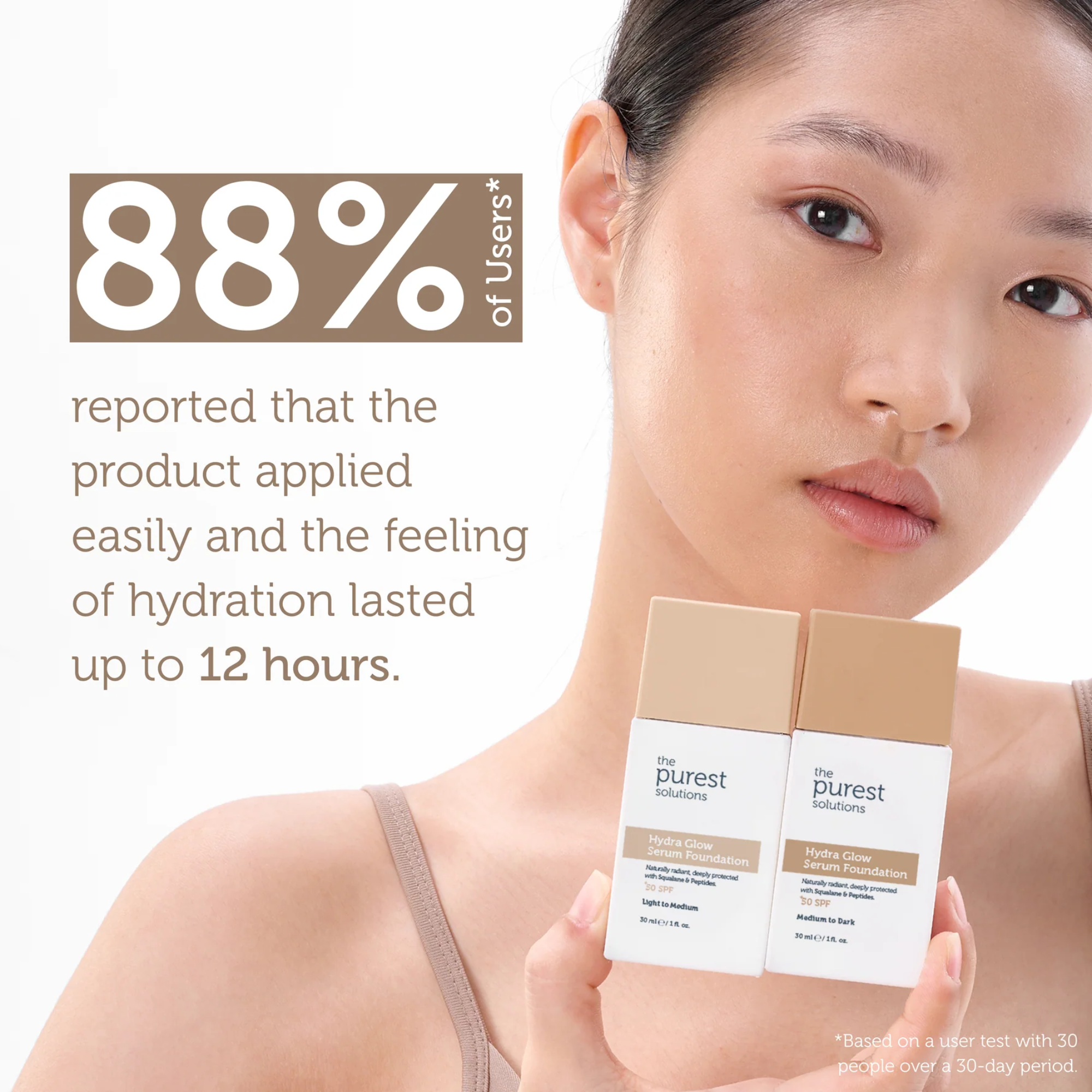 The Purest Solutions Hydra Glow Serum Foundation SPF 50+ 30ml