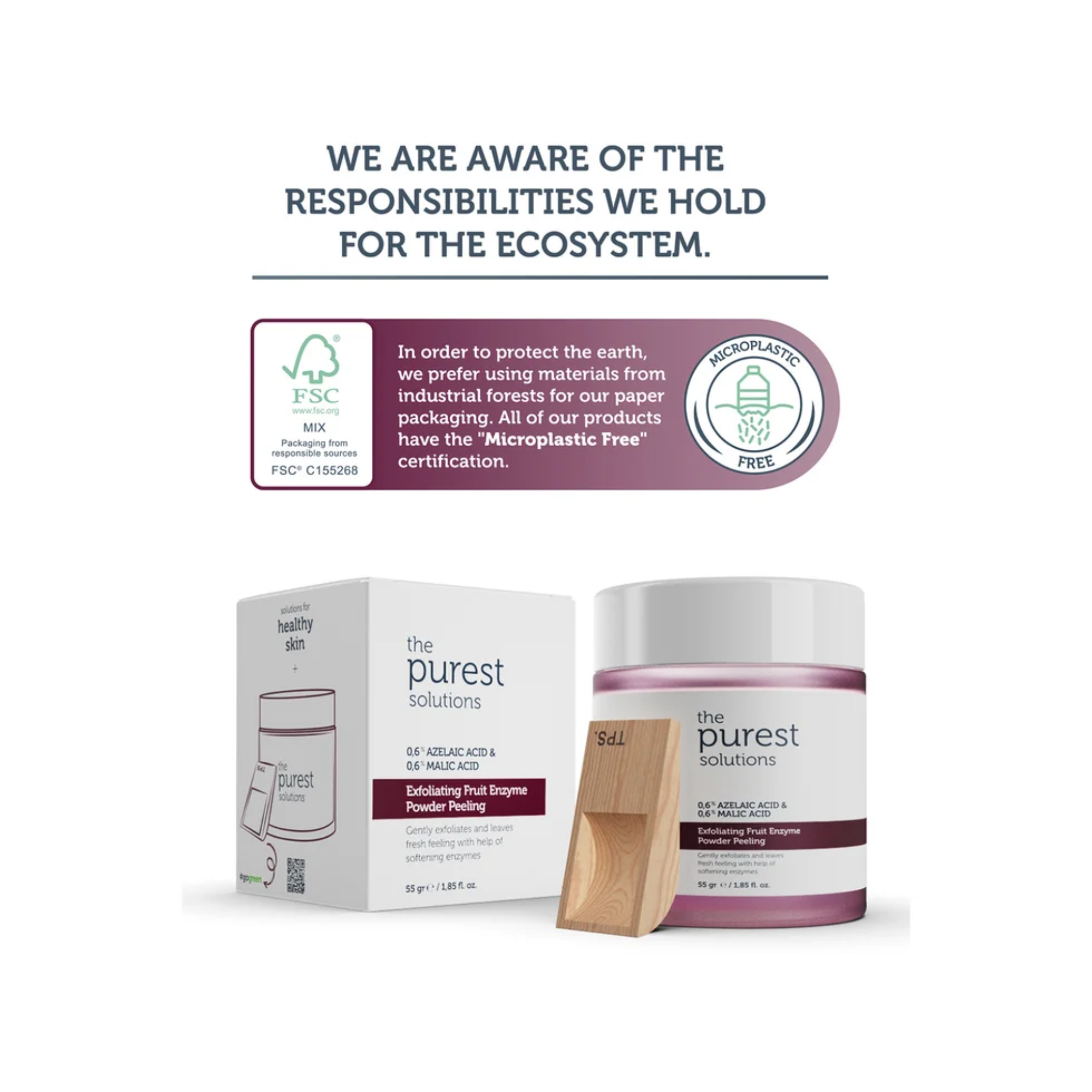 The Purest Solutions Fruit Enzyme Powder Exfoliator & Peeling