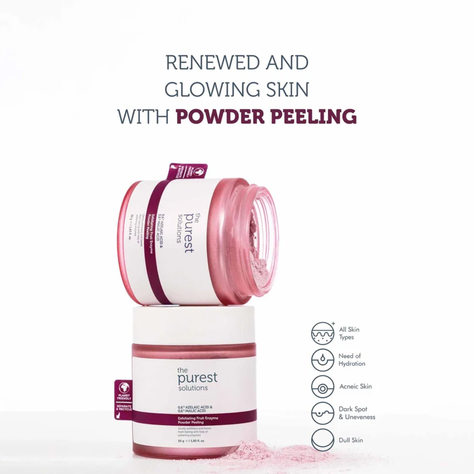 The Purest Solutions Fruit Enzyme Powder Exfoliator & Peeling