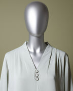 Loom Pakistan Triple Button V-Neck Top Mint Green