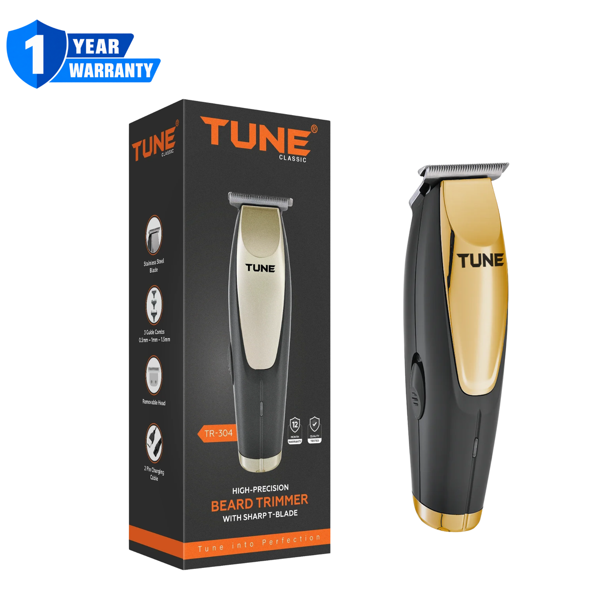 Tune Classic Sharp T-Blade Hair Trimmer - TR304