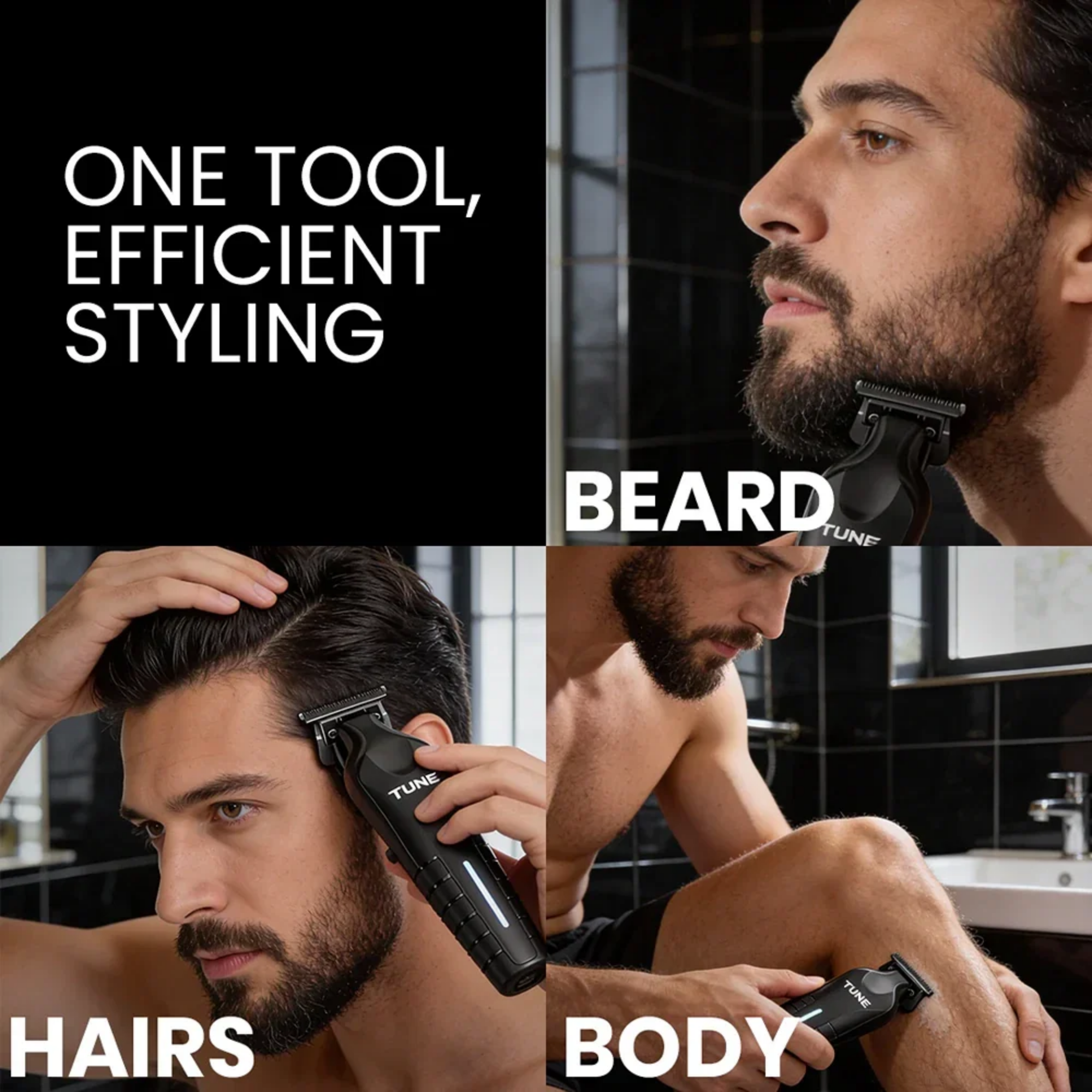Tune Premium Hair Trimmer Black - TR403