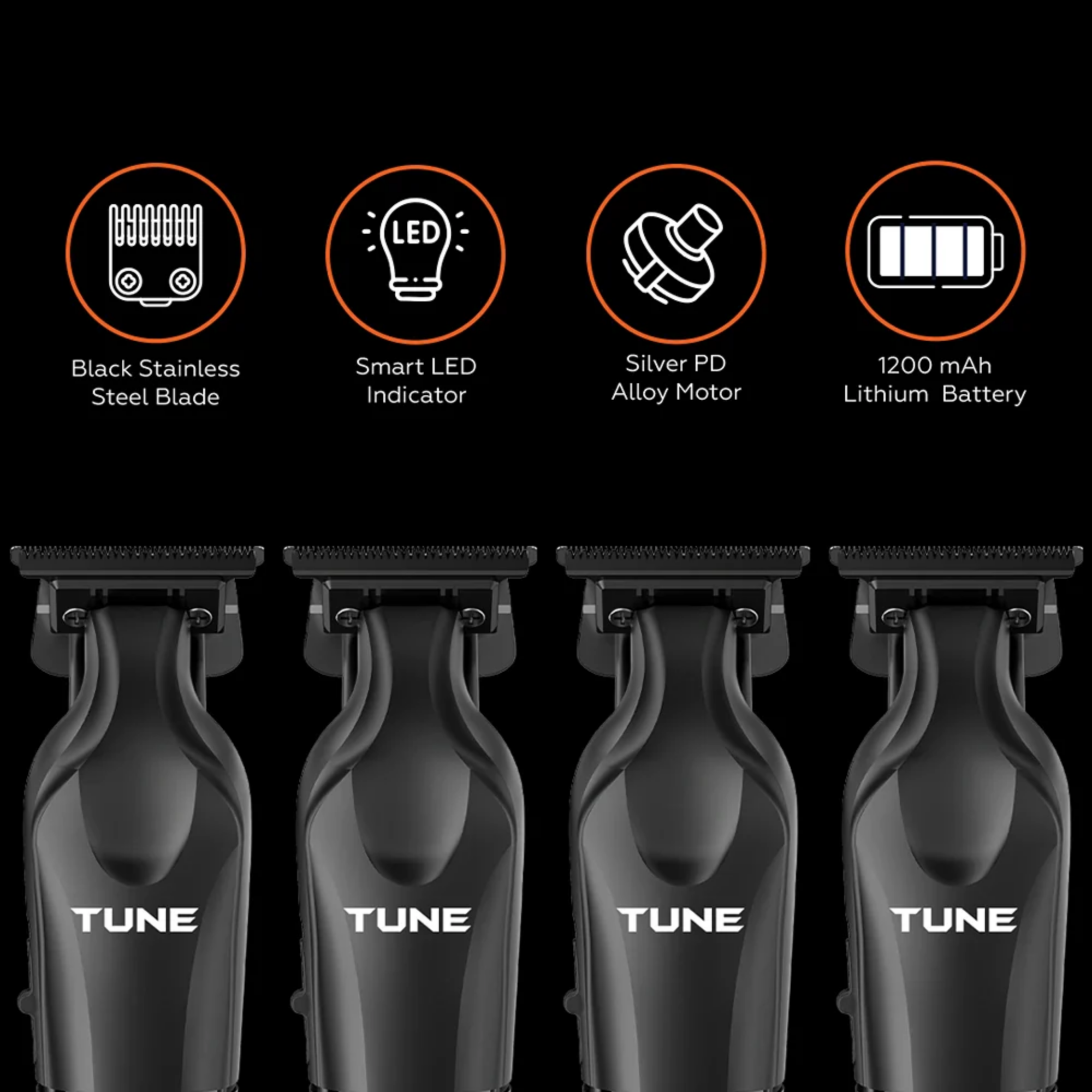 Tune Premium Hair Trimmer Black - TR403