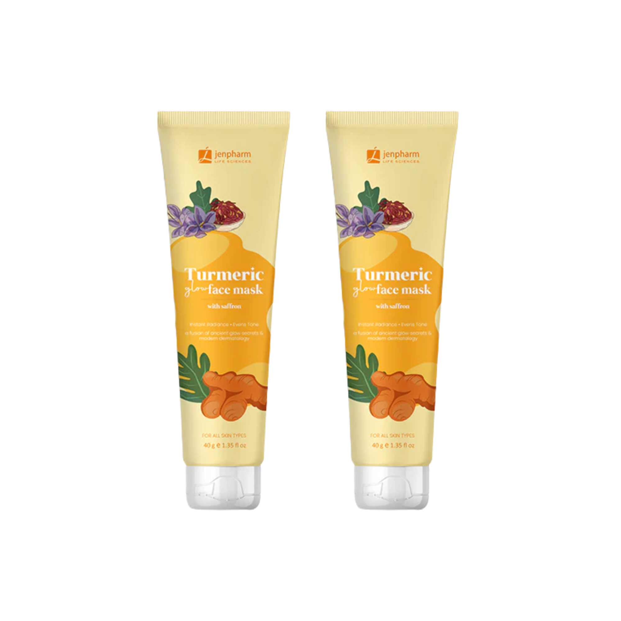 Jenpharm Turmeric Glow Face Mask With Saffron For All Skin Types 40gm how to use