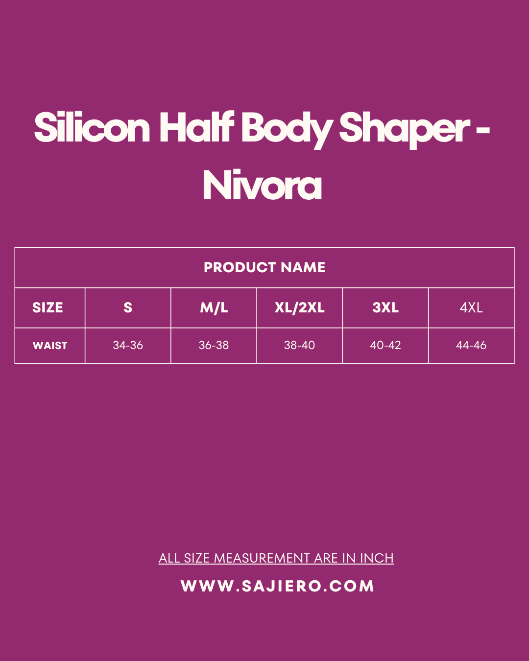 Sajiero Silicon Half Body Shaper Nivora