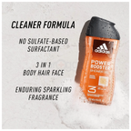 Adidas Power Booster 3 in 1 Body, Hair, Face Shower Gel For Men 250ml