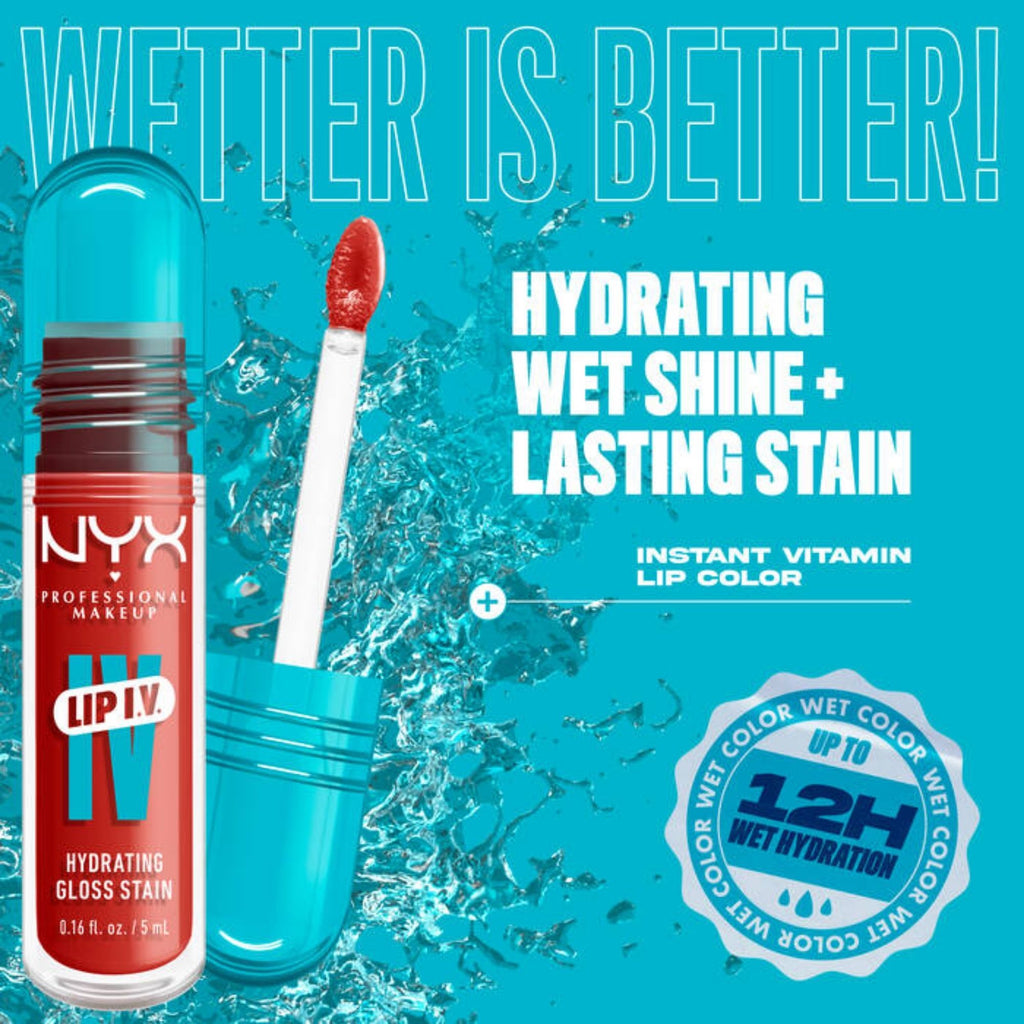 NYX Lip IV Hydrating Gloss Stain 01 Caramel Drip 5ml