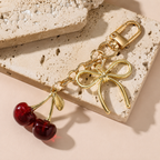 VAYL Beauty Shiny Bling Crystal Cherry Keychain