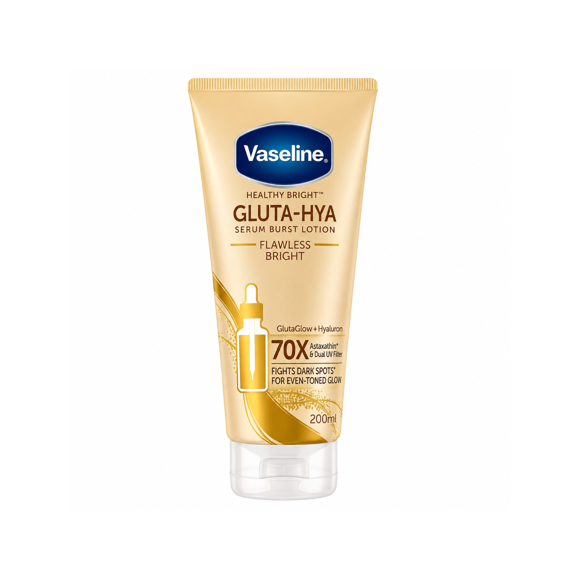 Vaseline Gluta Hya Serum Burst Lotion Flawless Bright 200ml