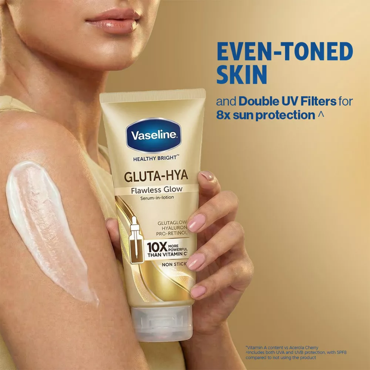 Vaseline Gluta Hya Flawless Bright Serum Burst Body Lotion