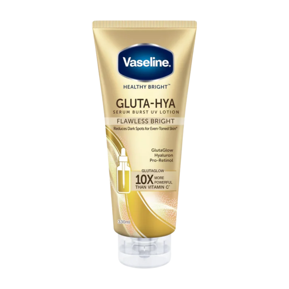 Vaseline Healthy Bright Gluta-Hya Flawless Bright Serum Burst UV Lotion 330ml