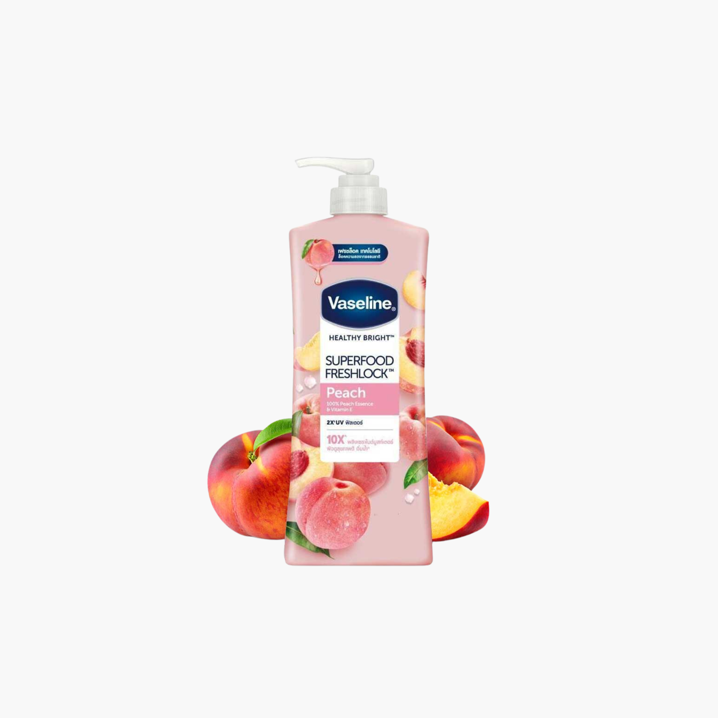 Vaseline Healthy Bright Super Food Fresh Lock Peach Body Lotion 320ml