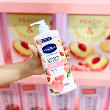 Vaseline Healthy Bright Super Food Fresh Lock Peach Body Lotion 320ml