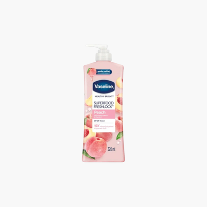 Vaseline Healthy Bright Super Food Fresh Lock Peach Body Lotion 320ml