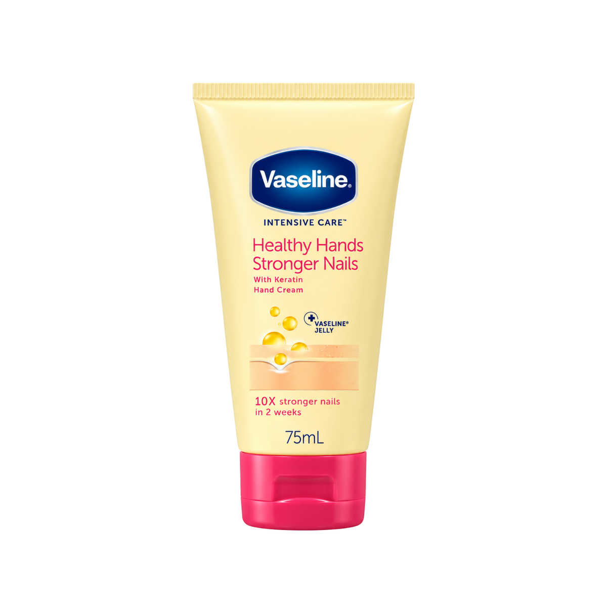 Vaseline Intensive Care Healthy Hands Stronger Nails Keratin Hand Cream Yellow 75ml