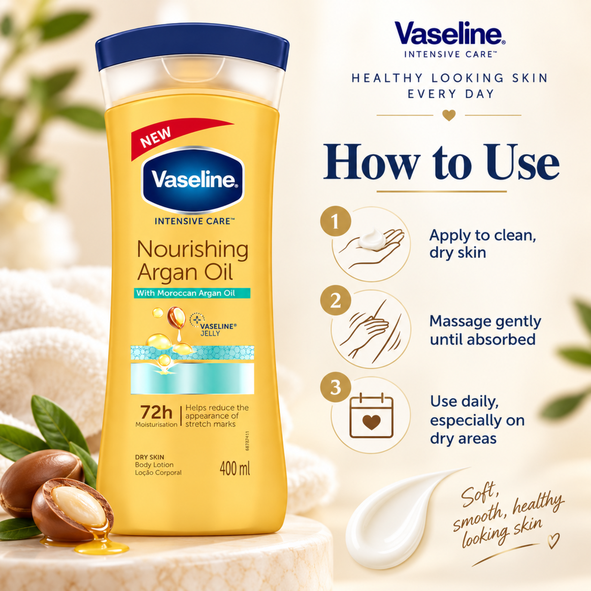 Vaseline Intensive Care Nourishing Argan Oil Body Lotion