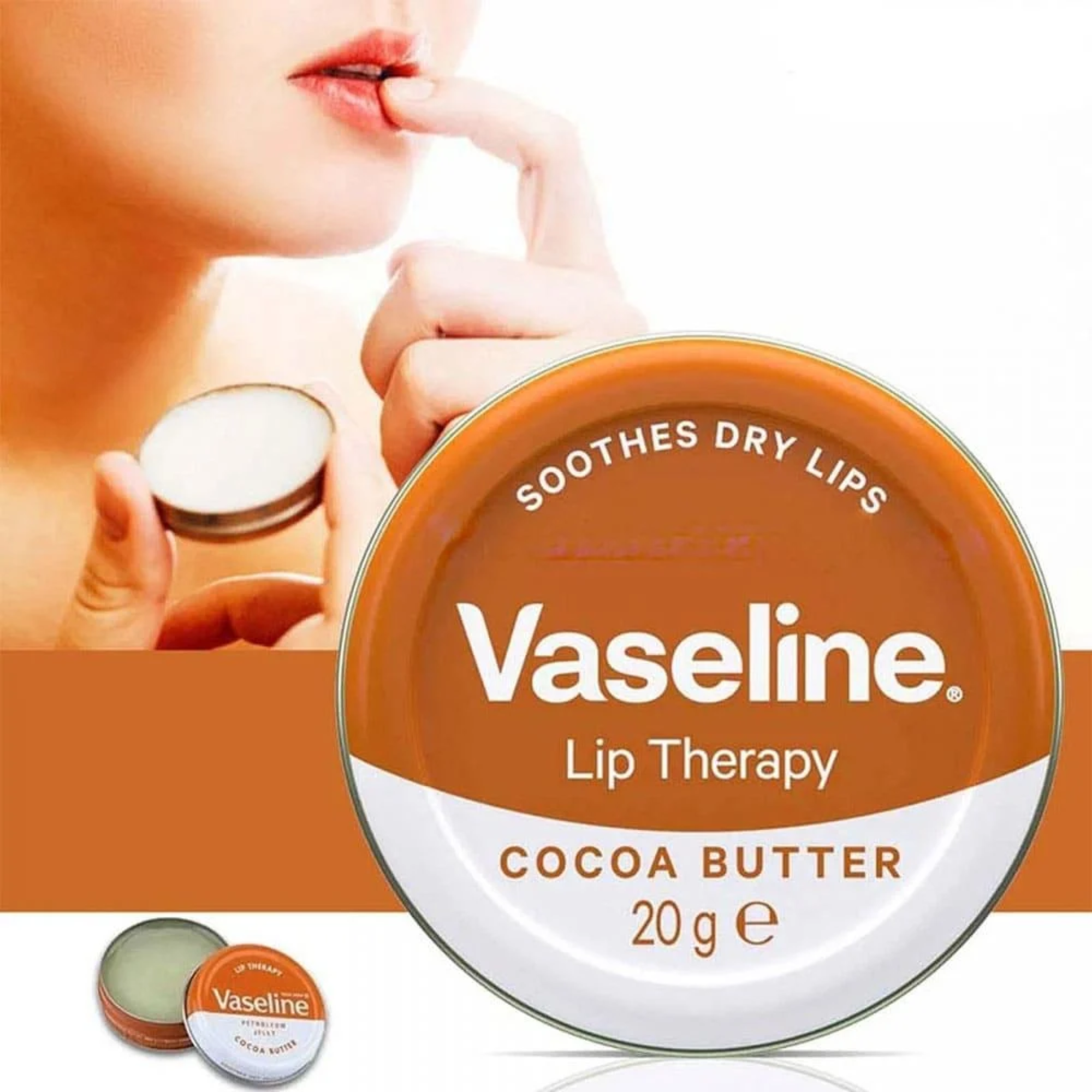 Vaseline Lip Therapy Lip Balm Cocoa Butter Tin 20gm