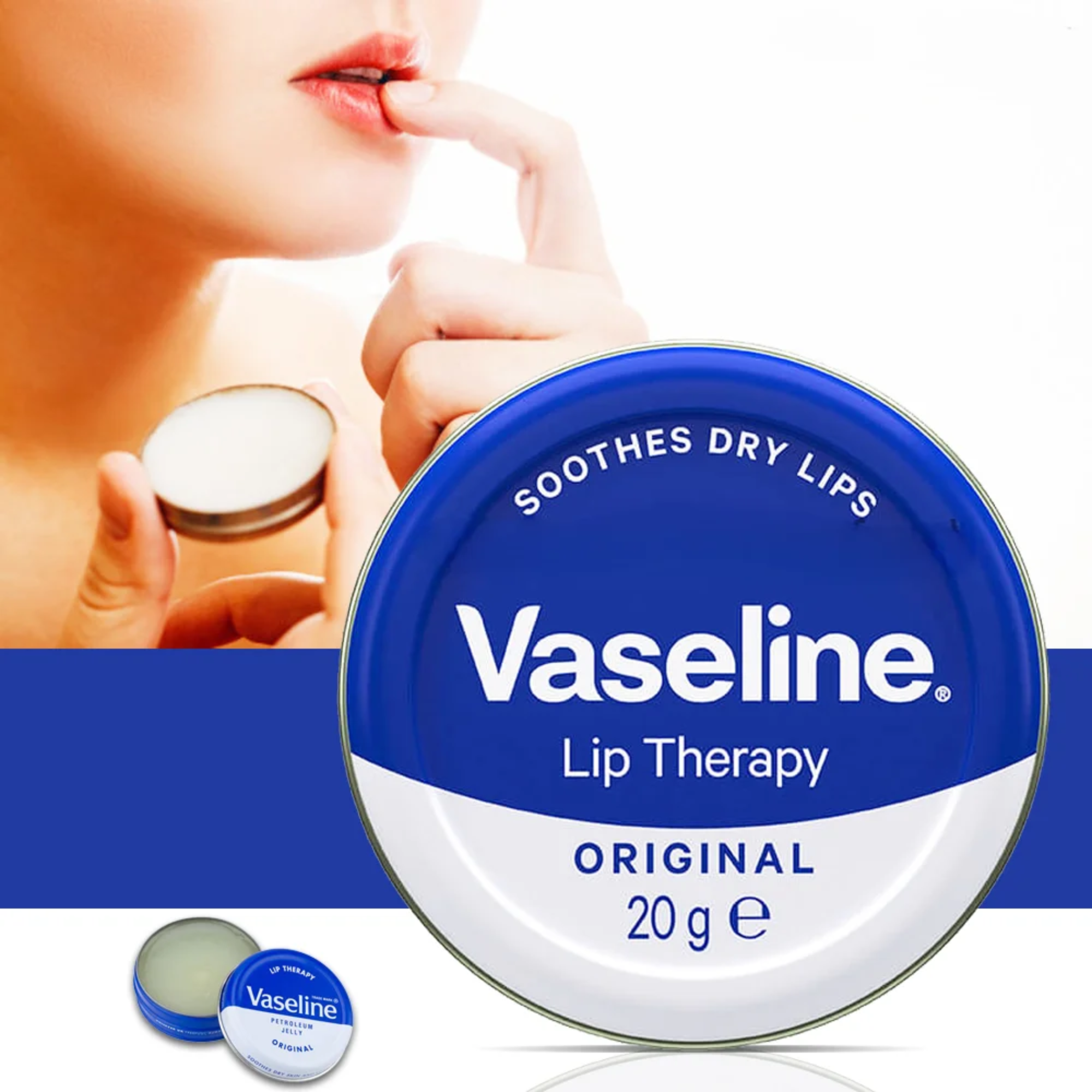 Vaseline Lip Therapy Lip Balm Original Tin 20gm