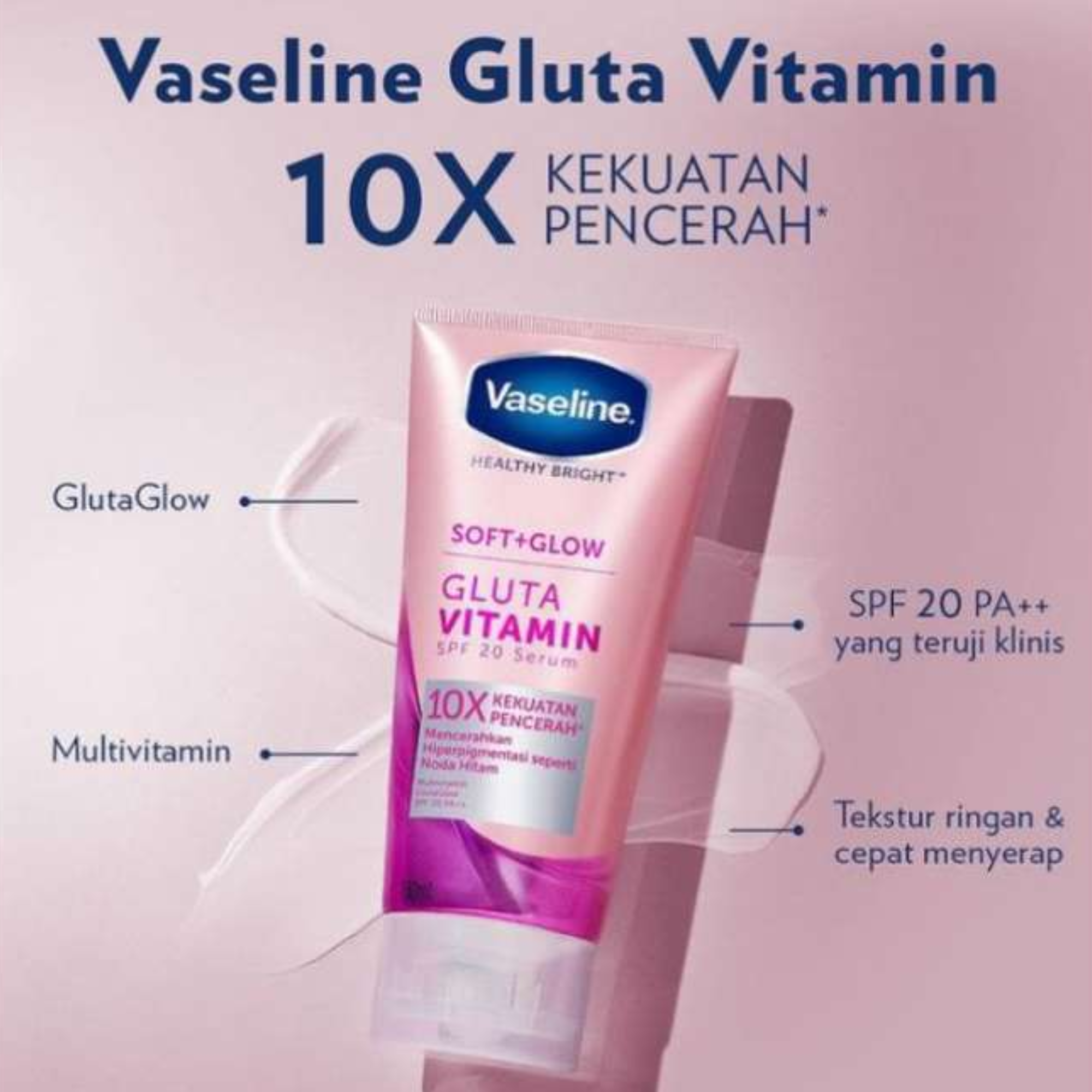 Vaseline Healthy Bright Soft + Glow Gluta Vitamin SPF20 Serum 180ml