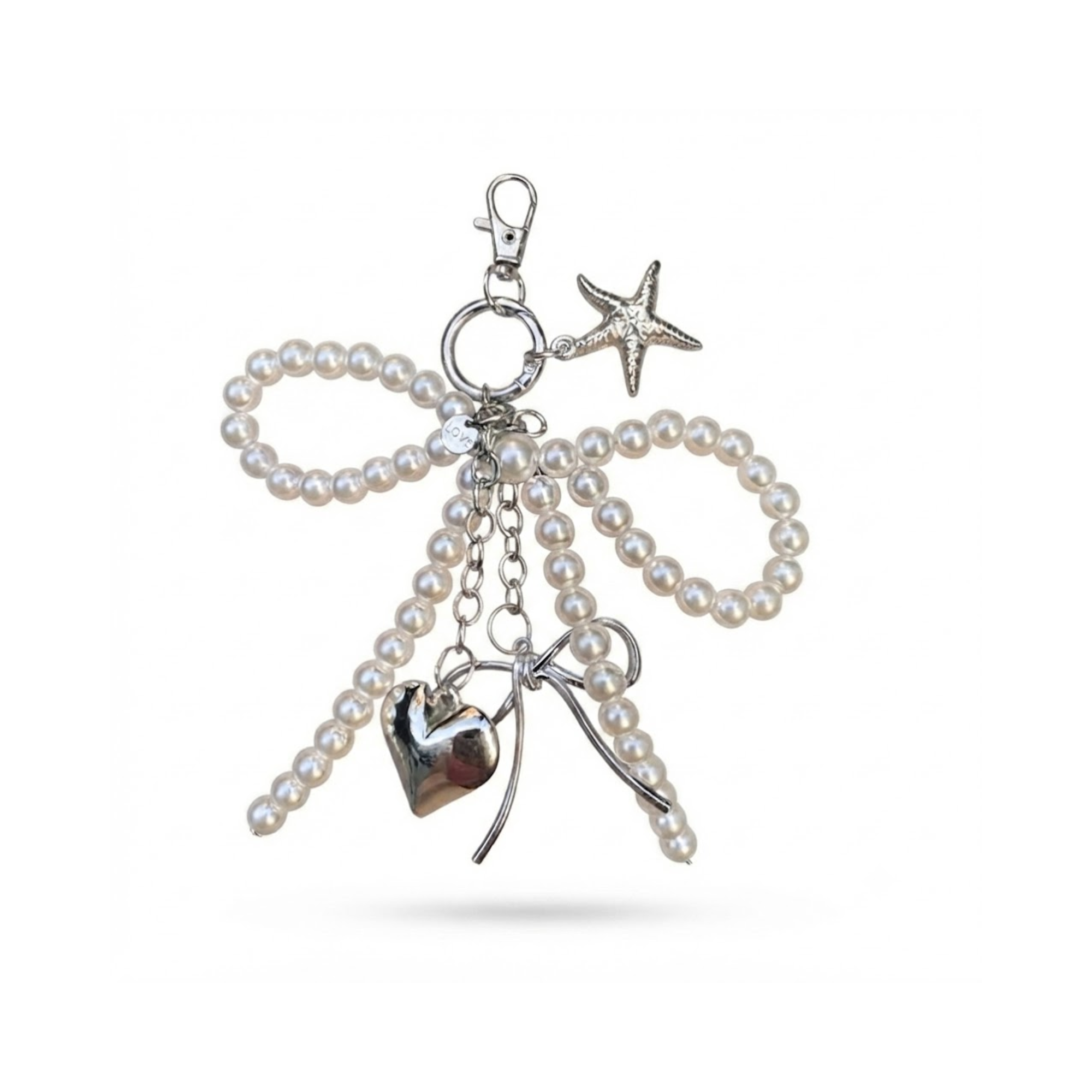 VAYL Beauty Pearl Bow Charm Keychain