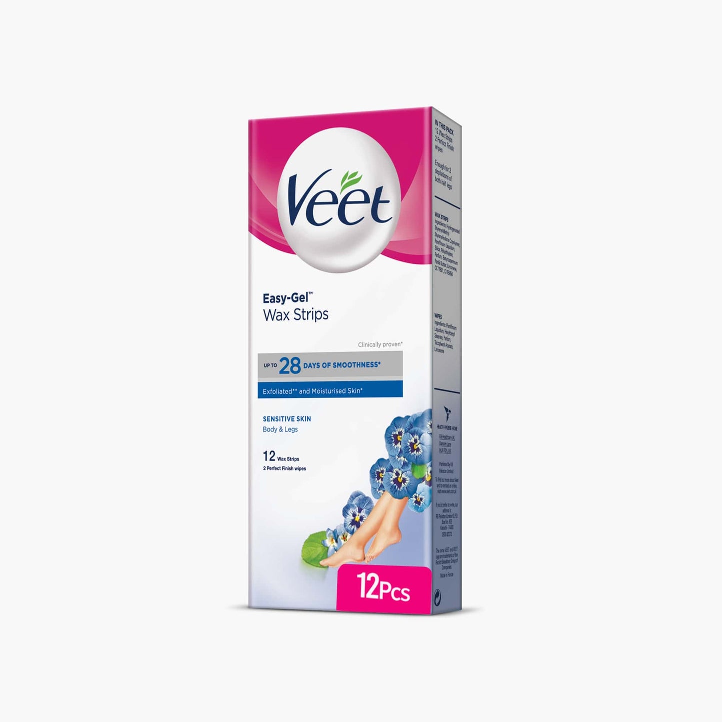Veet Easy Gel Body & Legs Wax Strips for Sensitive Skin 12 Strips
