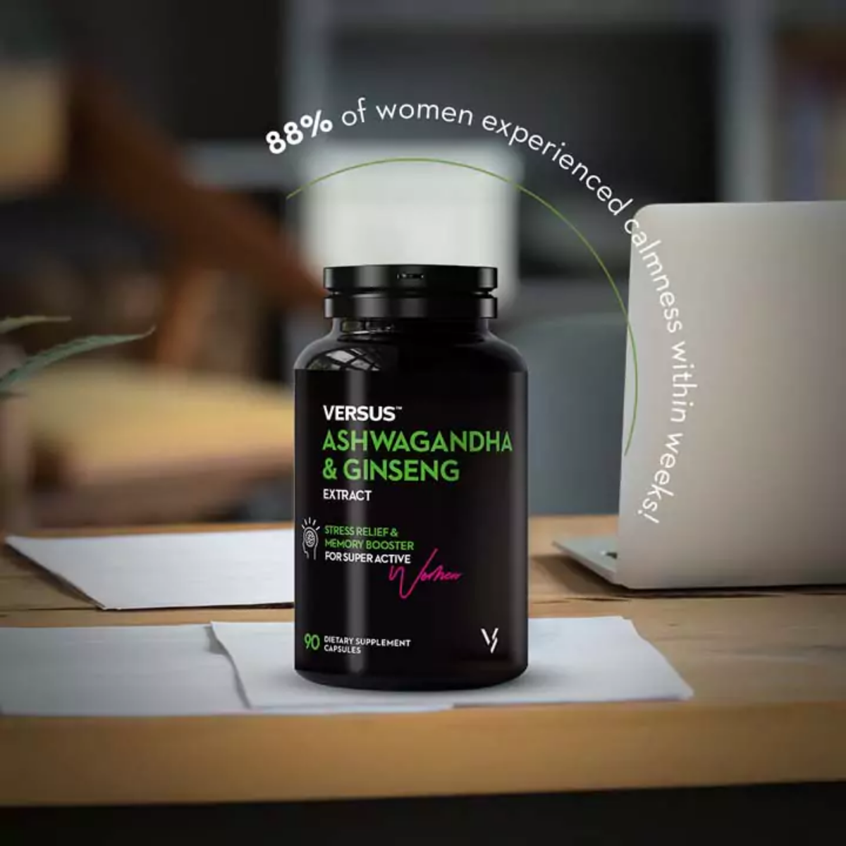 Versus Ashwagandha & Ginseng Extract Supplement Capsules