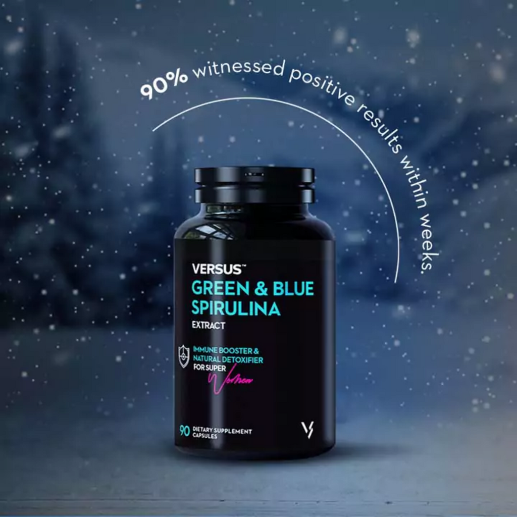 Versus Green & Blue Spirulina Extract Dietary Supplement 90 Capsules