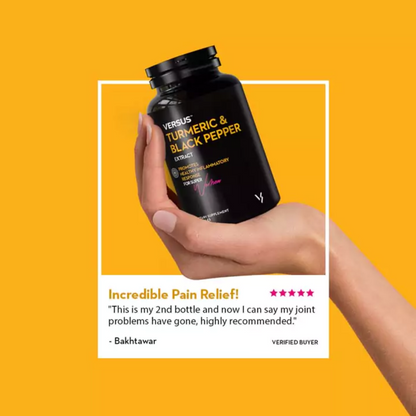 Versus Turmeric & Black Pepper Extract Dietary Supplement 90 Capsules