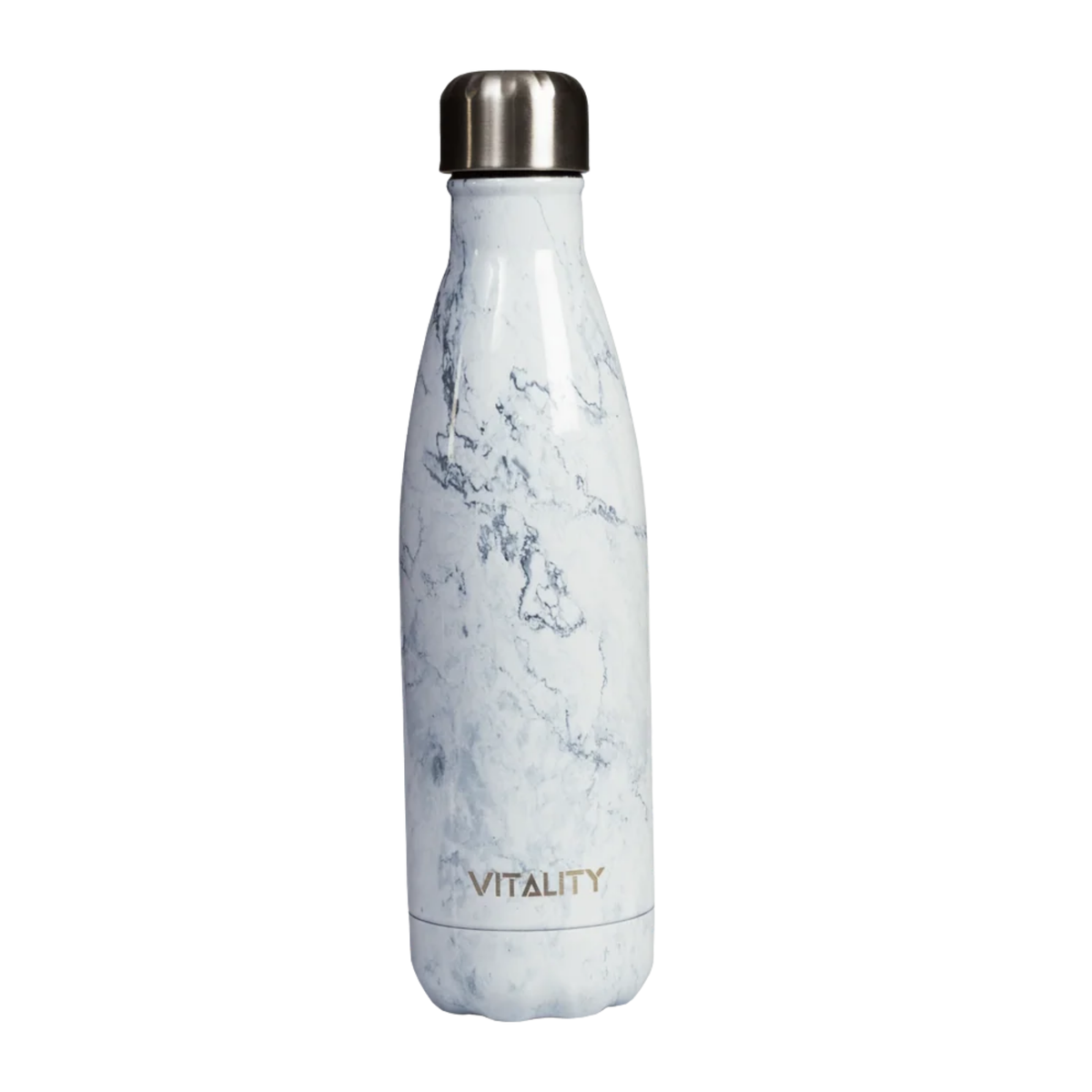 Vitality White Carrara Water Bottle