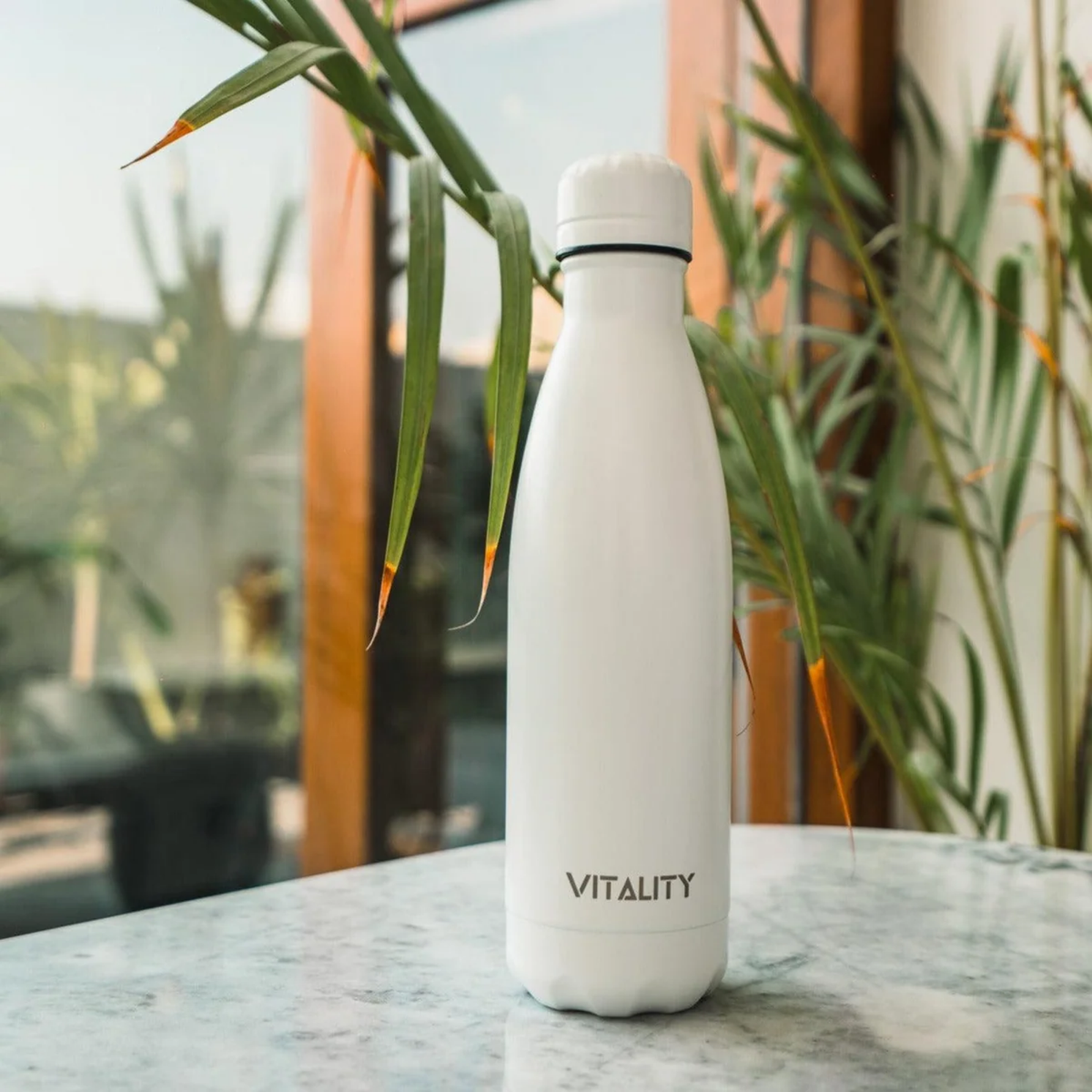 Vitality White Stone Water Bottle