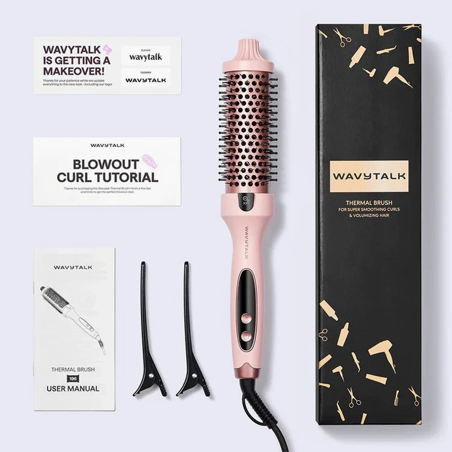 Wavytalk Blowout Boost Ionic Thermal Brush 1.75 Inch Pink