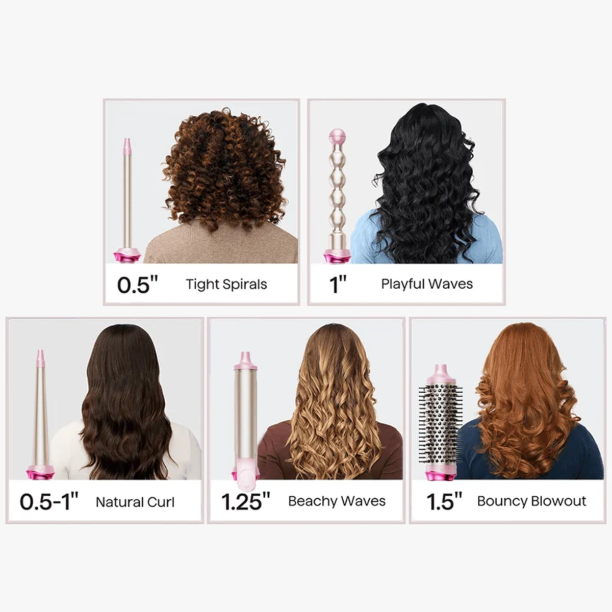 Wavytalk Heatwave Pro 5 in 1 Curling Wand Set