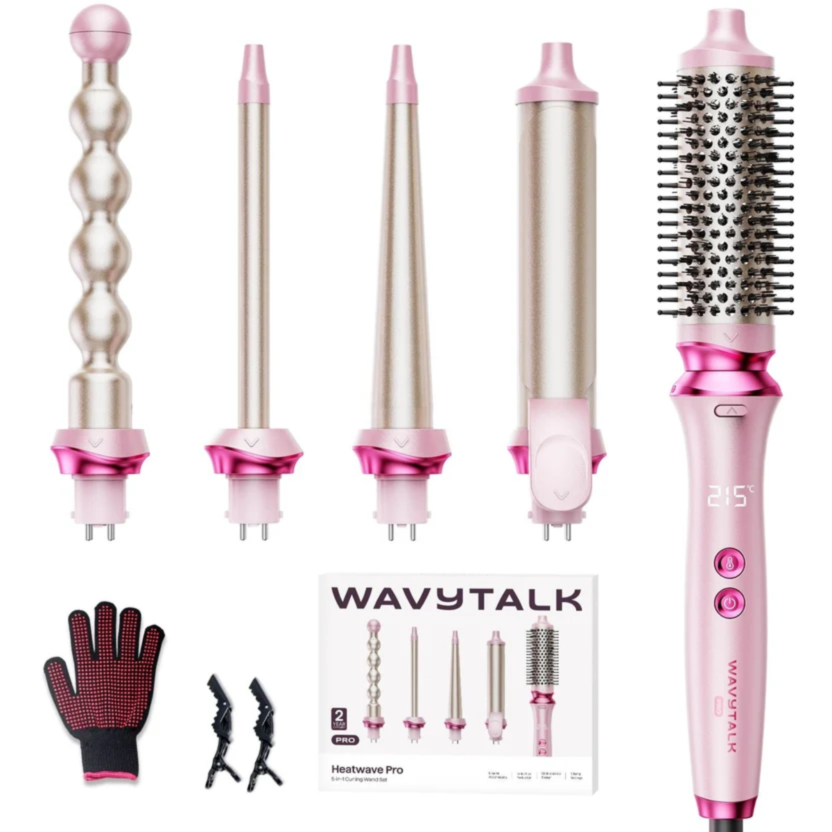 Wavytalk Heatwave Pro 5 in 1 Curling Wand Set