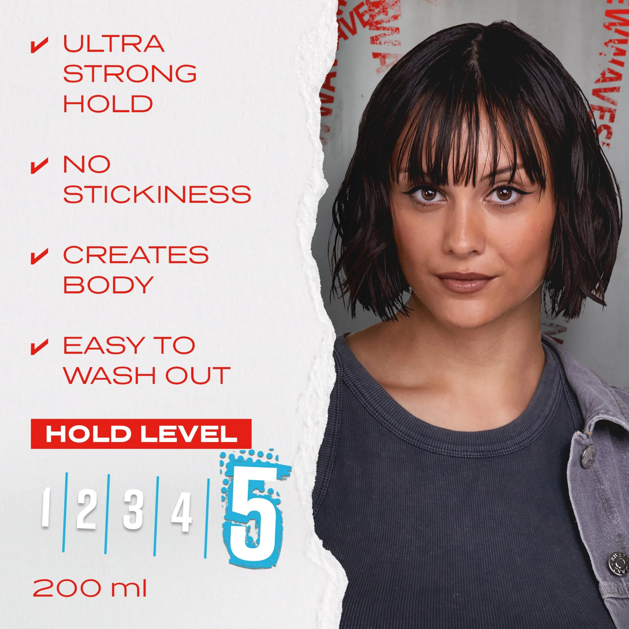 Wella New Wave Tuff Stuff Heat & Sweat Proof Gel