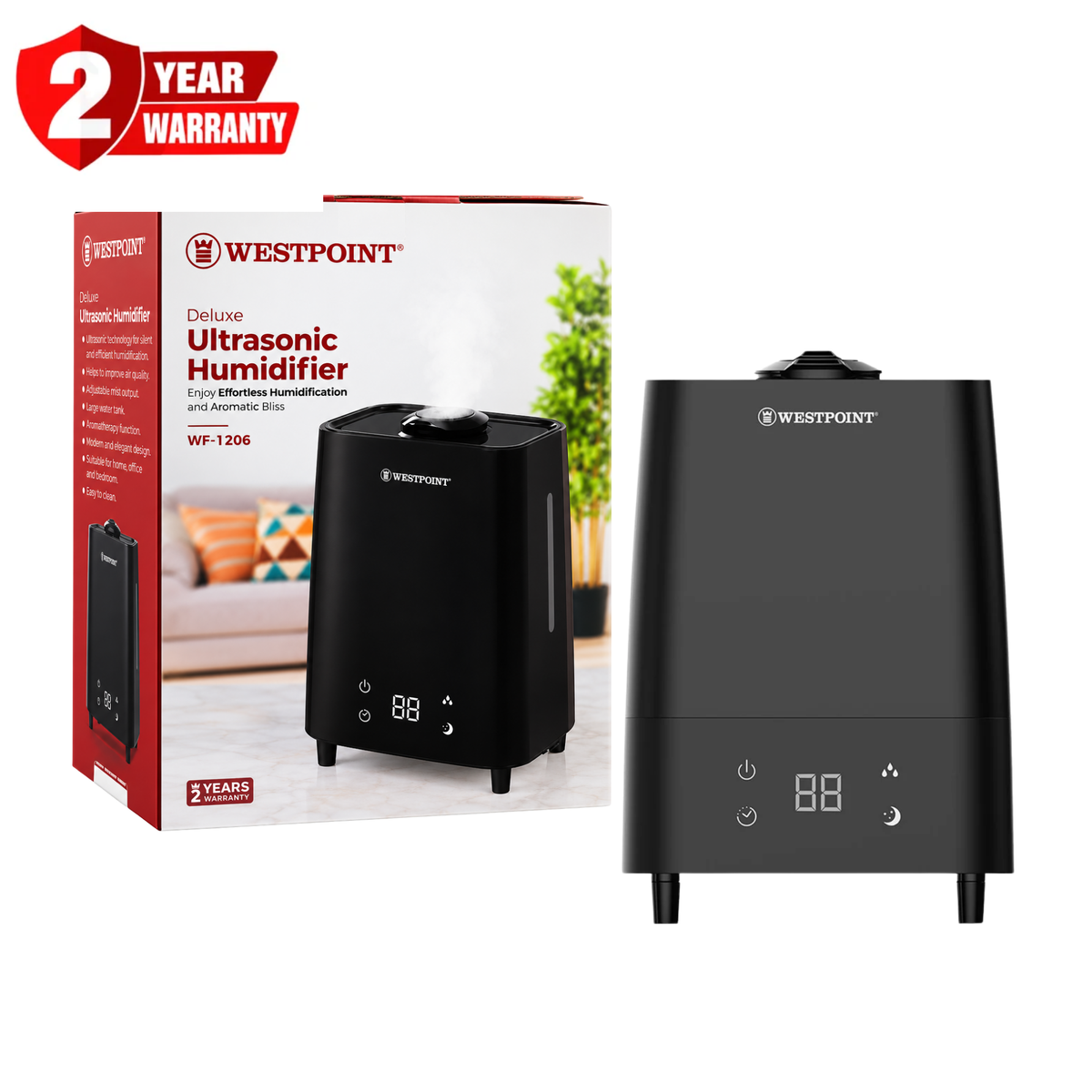 Westpoint Ultrasonic Room Humidifier WF-1206