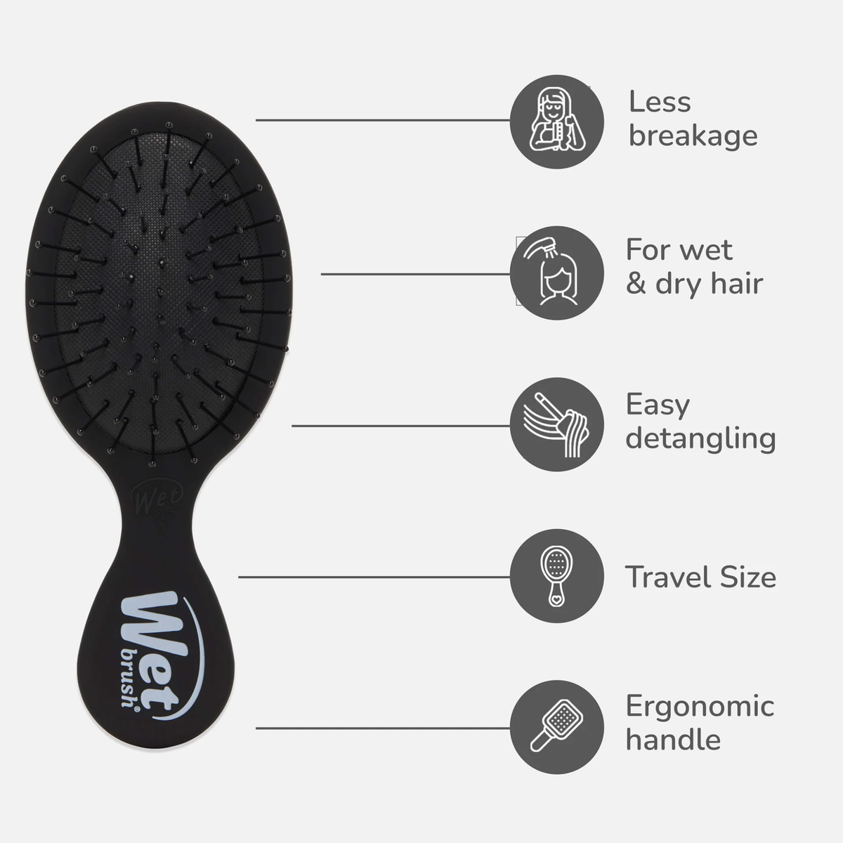 Wet Brush Mini Detangler Frost