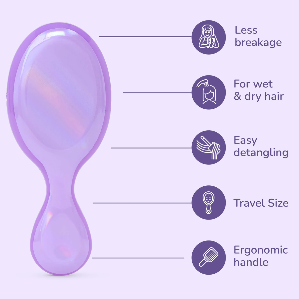 Wet Brush Mini Detangler Prismatic Glow