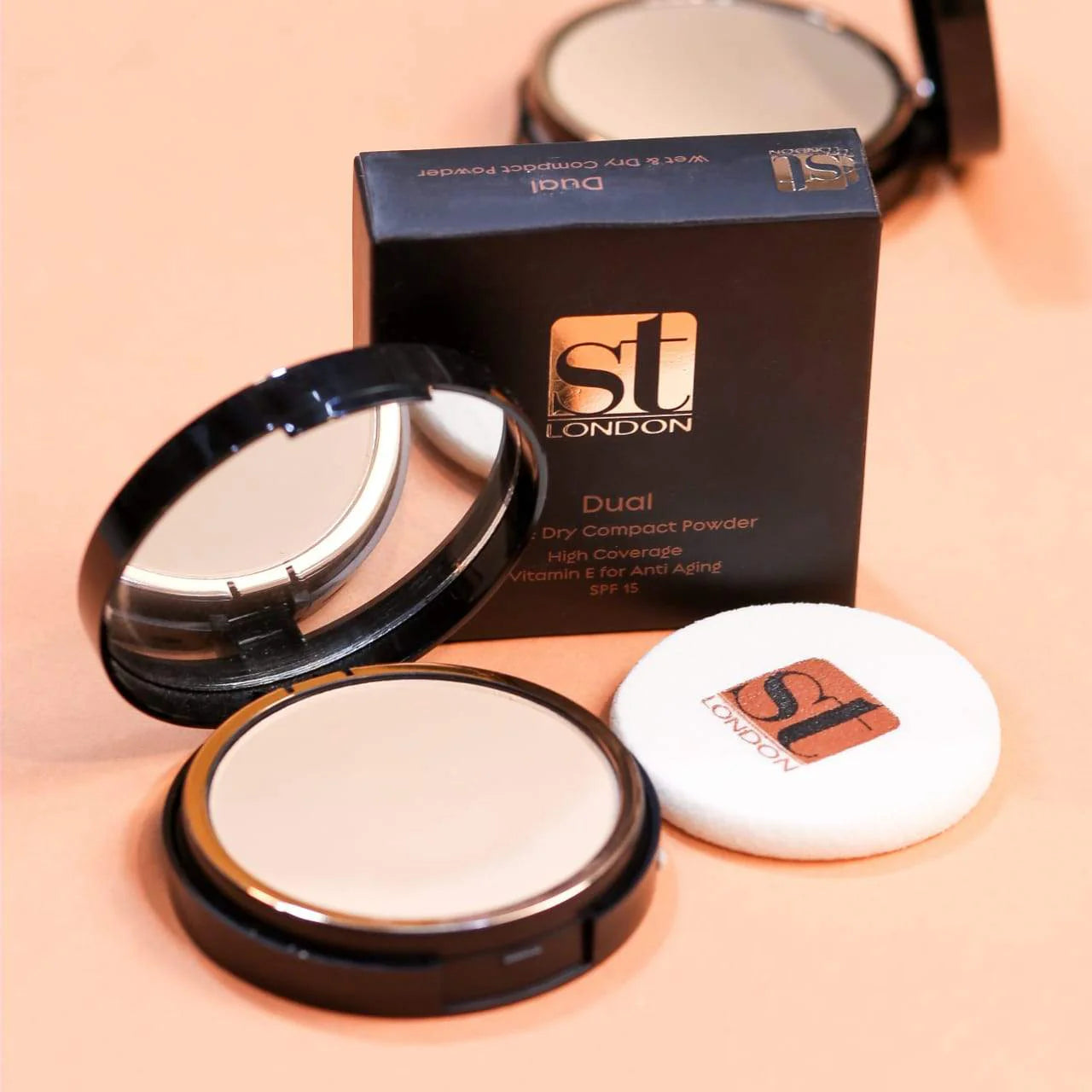 ST London Dual Wet & Dry Compact Powder SPF15 14gm - BE 1